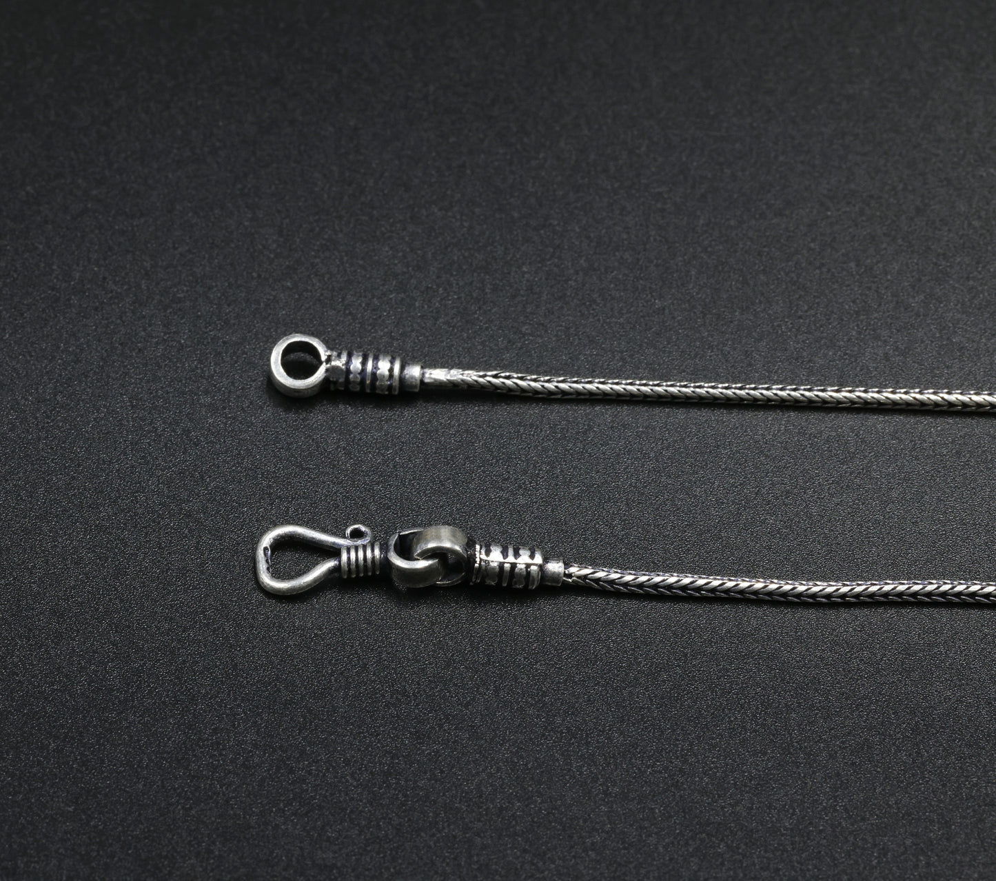 Midnight Rope Antique Silver Chain