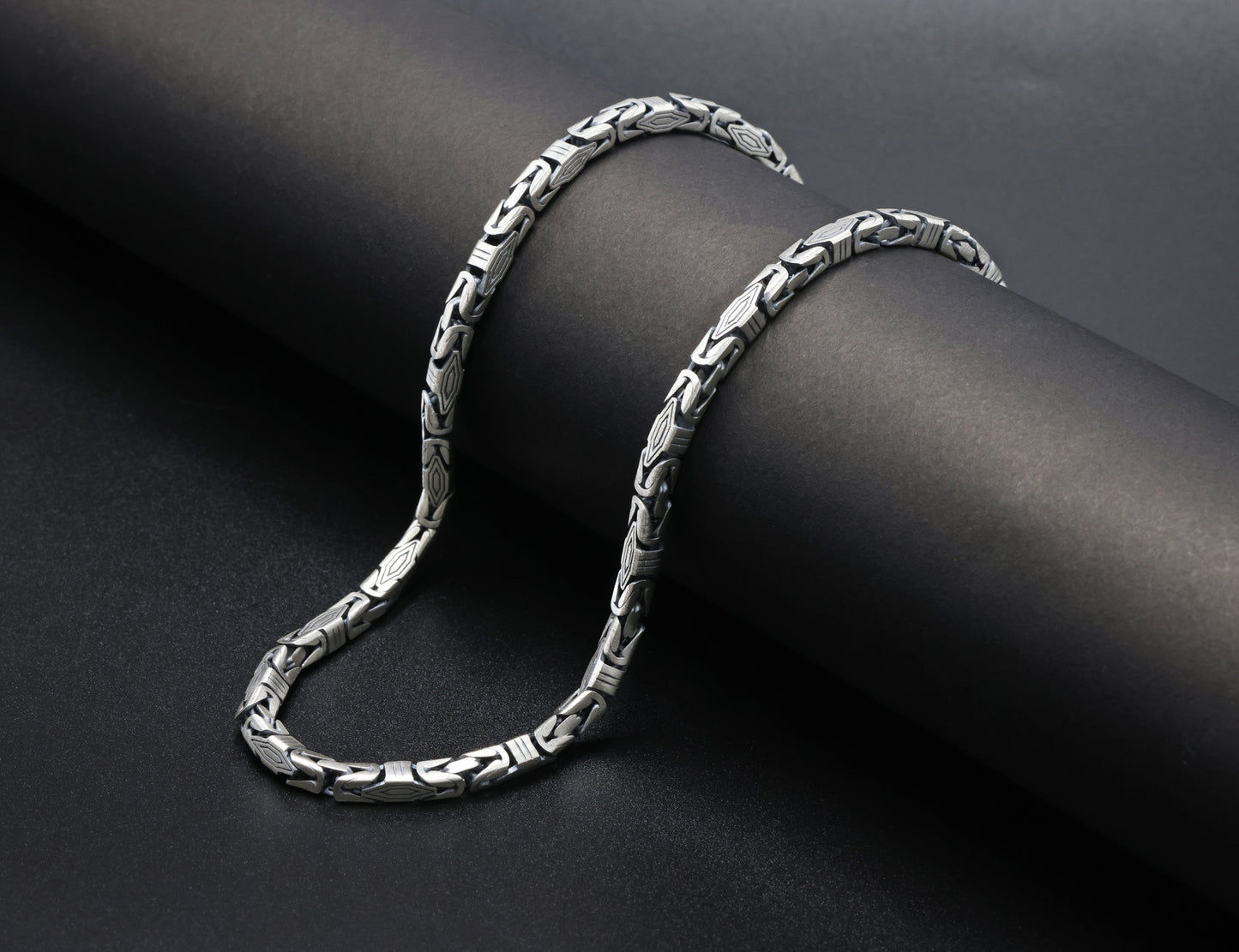 Imperial Grid Antique Silver Chain