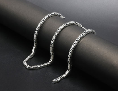 Imperial Grid Antique Silver Chain