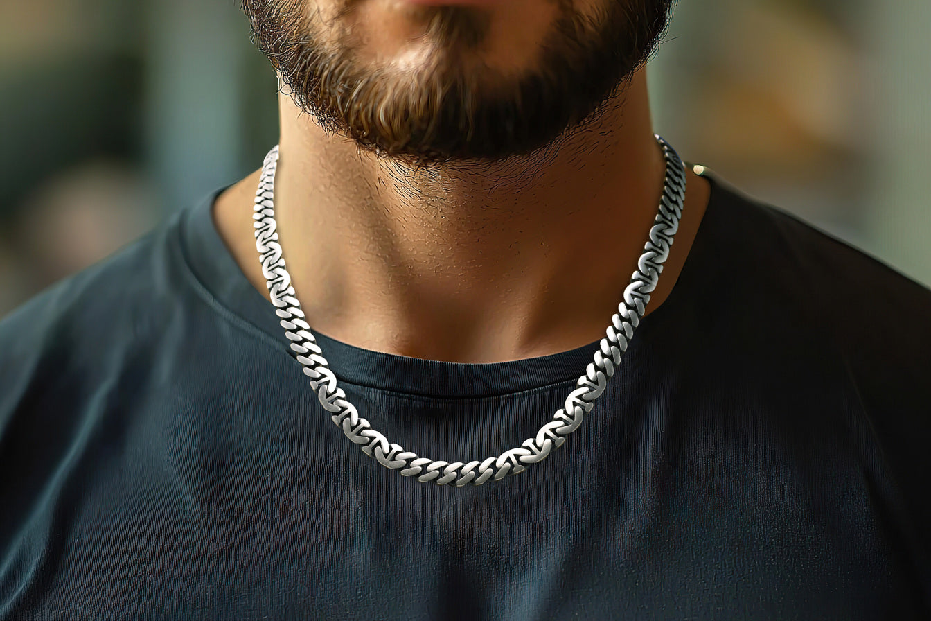 Royal Link Antique Silver Chain