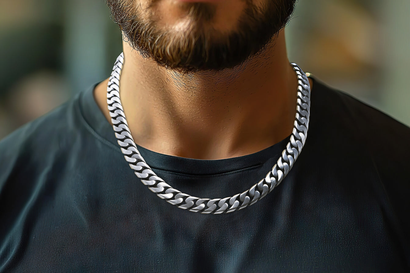Urban Cuban Antique Silver Chain