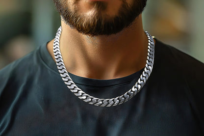 Urban Cuban Antique Silver Chain