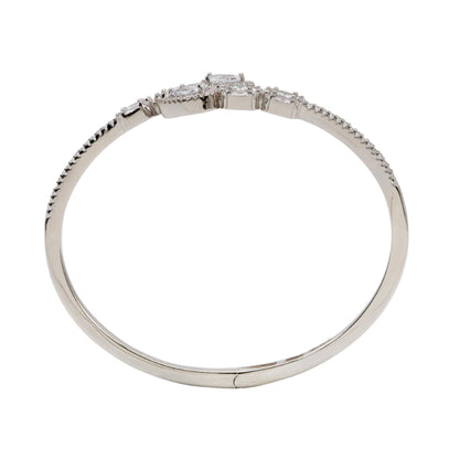 Celestial Embrace Sterling Silver & CZ Bangle