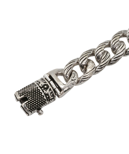 Oxidized Sterling Silver Rope Chain Link Bracelet for Men