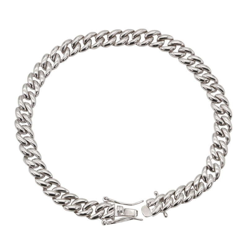 Sterling Silver Miami Cuban Link Bracelet for Men