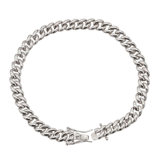 Sterling Silver Miami Cuban Link Bracelet for Men