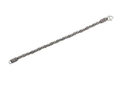 Oxidized Sterling Silver Rope Chain Bracelet