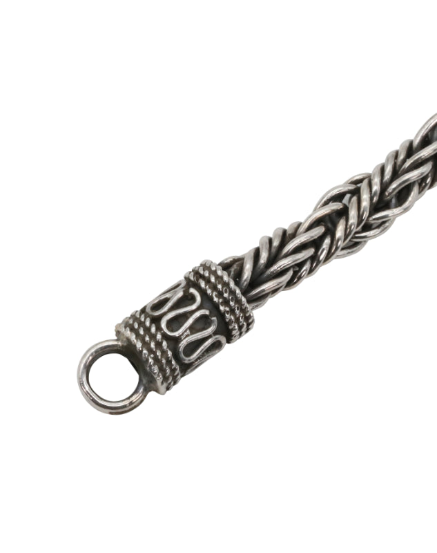Oxidized Sterling Silver Rope Chain Bracelet