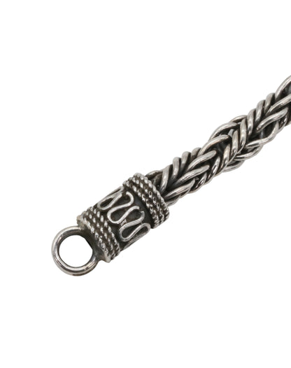 Oxidized Sterling Silver Rope Chain Bracelet