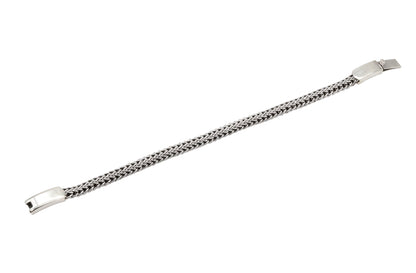 Sterling Silver Woven Chain Bracelet for Men