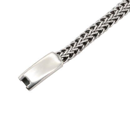 Sterling Silver Woven Chain Bracelet for Men