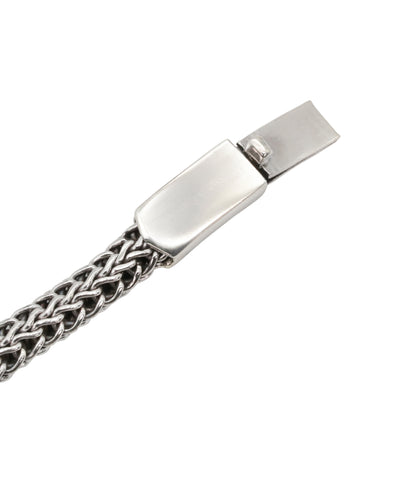 Sterling Silver Woven Chain Bracelet for Men