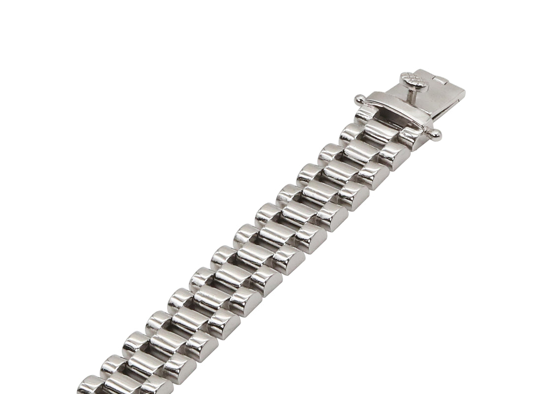 Piercing Gaze Oxidized Silver Chain Bracelet