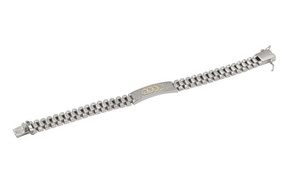 Piercing Gaze Oxidized Silver Chain Bracelet