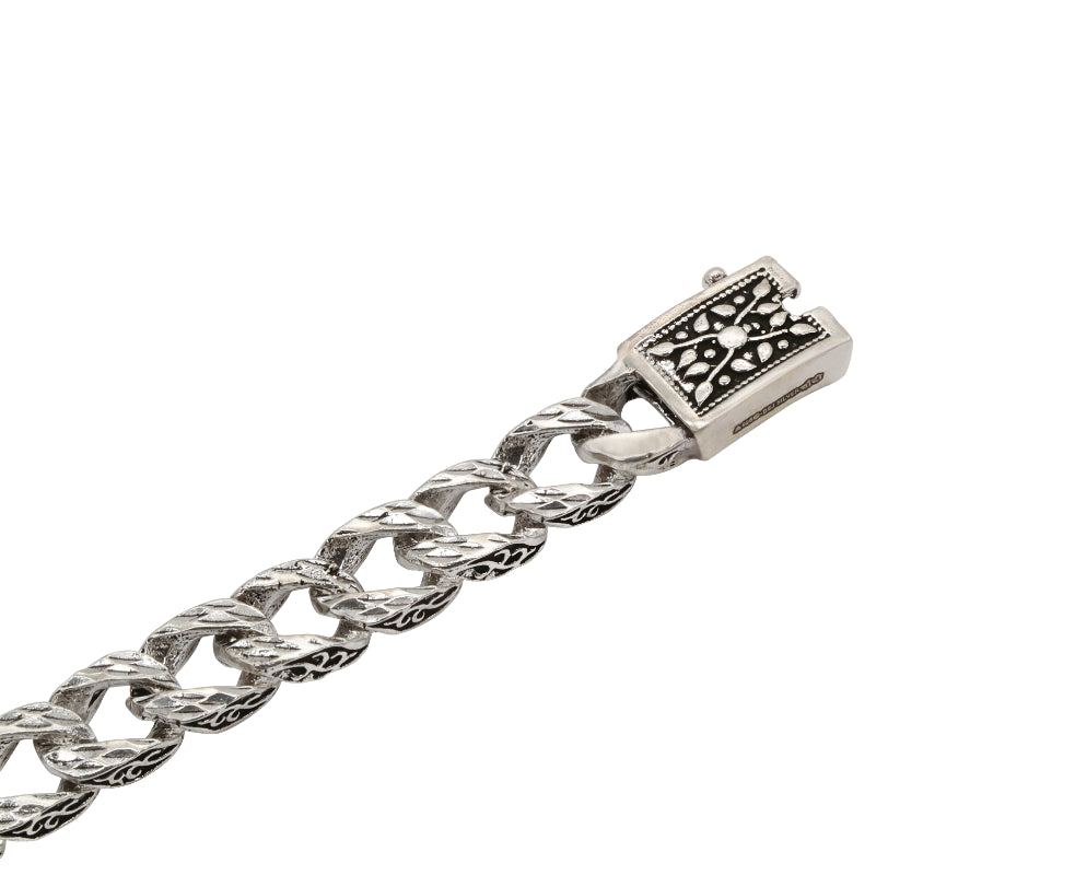 Sculpted Valor Silver Bracelet