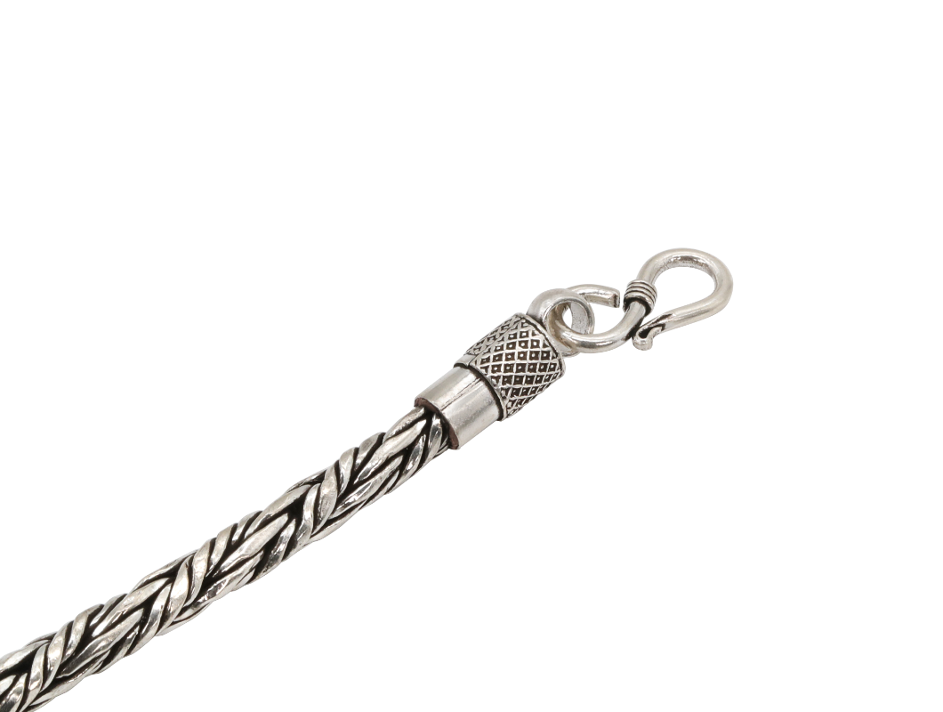 Oxidised 92.5 Hallmark Silver Braided Bracelet