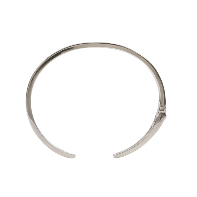 92.5 Hallmark Silver Cubic Zirconia and White Enamel Bracelet