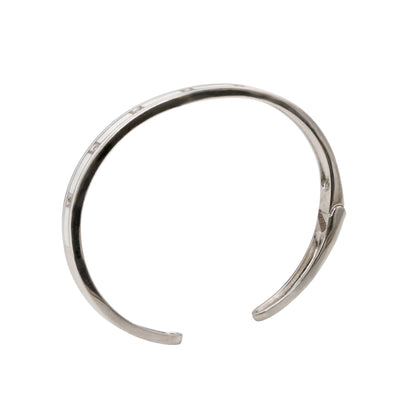 92.5 Hallmark Silver Cubic Zirconia and White Enamel Bracelet