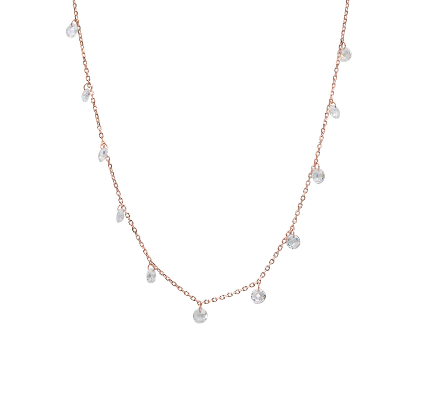 Rose Dewdrop Silver Chain