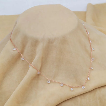 Rose Dewdrop Silver Chain