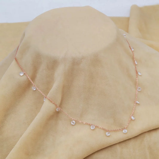 Rose Dewdrop Silver Chain