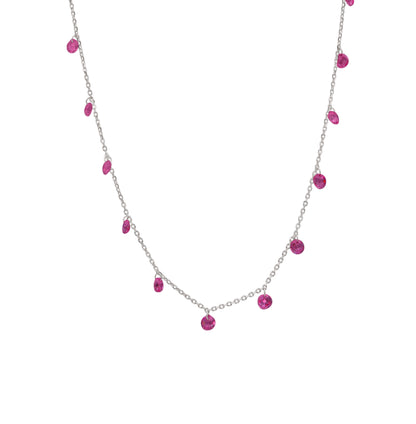 Ruby Radiance Silver Chain