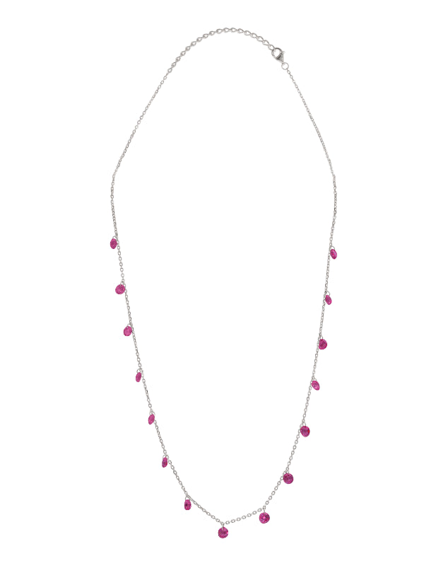 Ruby Radiance Silver Chain