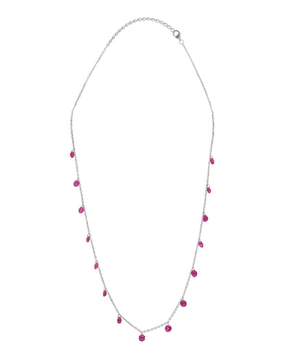 Ruby Radiance Silver Chain