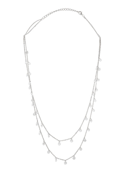 Moonlight Shimmer Layered Silver Chain