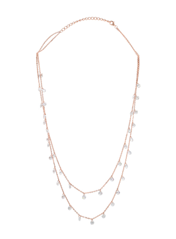 Blush Sparkle Double Strand Chain