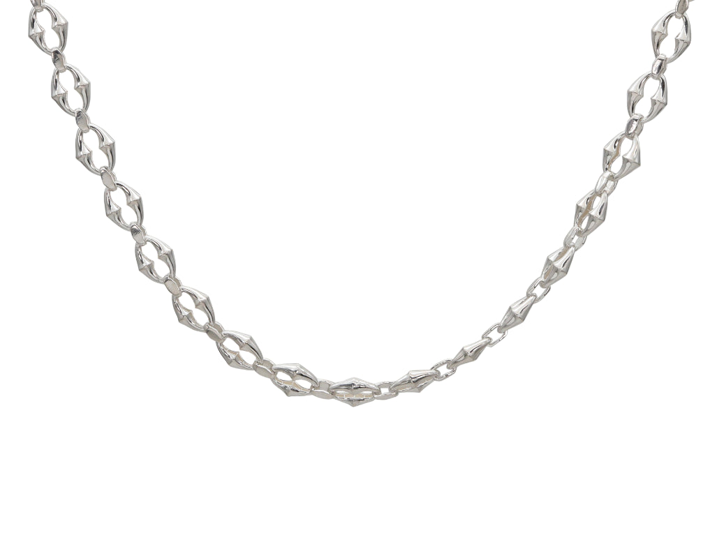 Faceted Aura Silver Chain