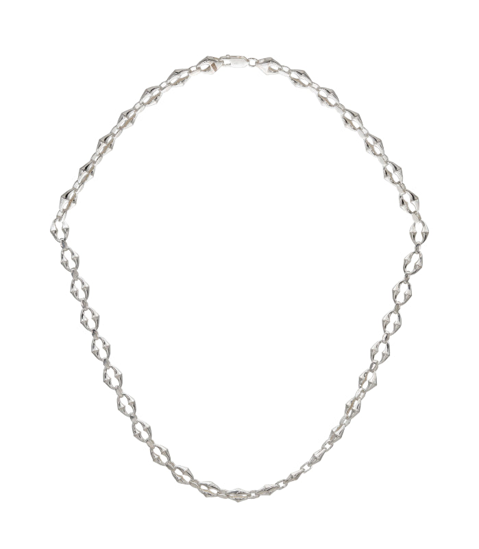 Faceted Aura Silver Chain