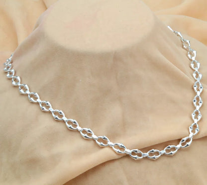 Faceted Aura Silver Chain