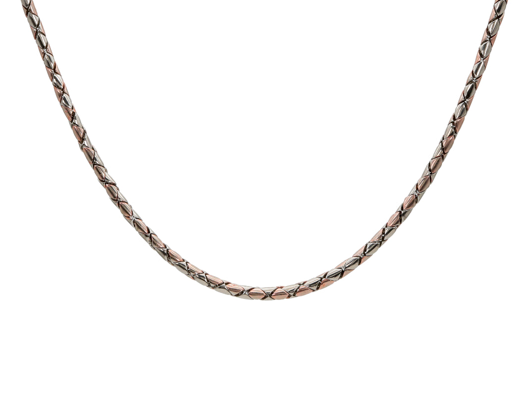 Serpentine Dual-Tone Silver Chain