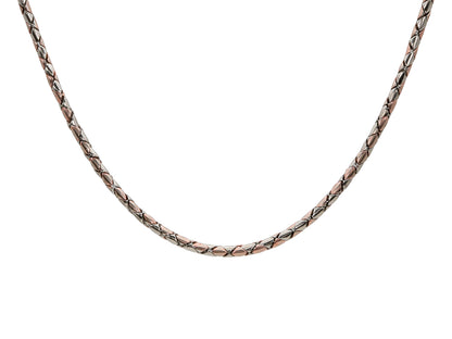Serpentine Dual-Tone Silver Chain
