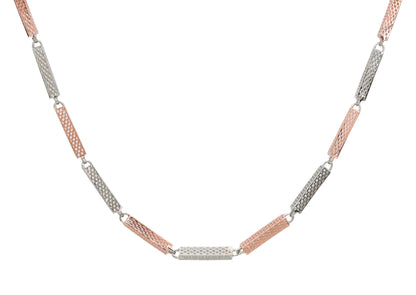 Urban Grid Dual-Tone Silver Chain