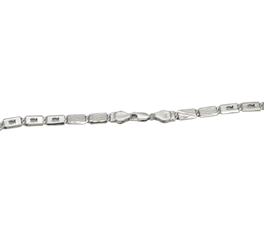 Urban Grid Silver Chain