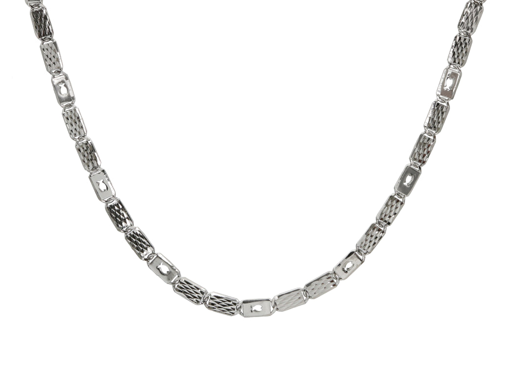 Linear Grid Silver Chain