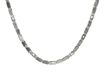 Linear Grid Silver Chain