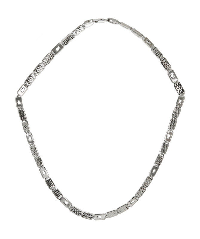 Linear Grid Silver Chain