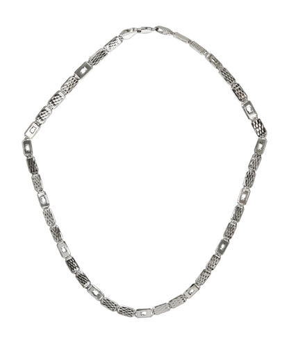 Linear Grid Silver Chain