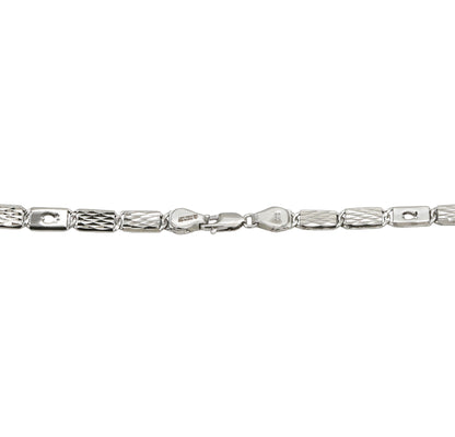 Linear Grid Silver Chain