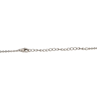 Silver CZ Bar Drop Station Chain pendant
