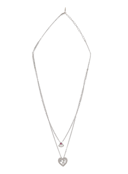 Dual Heart & Eye Layered Necklace