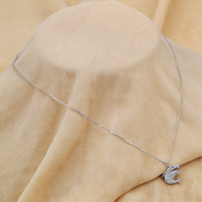 Shark’s Tooth CZ Pendant Necklace