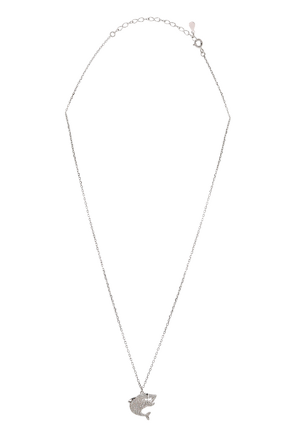 Shark’s Tooth CZ Pendant Necklace