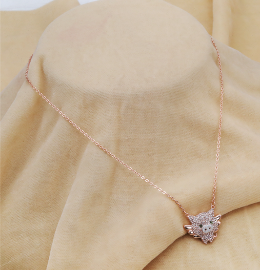Whimsical Flying Pig Chain Pendant