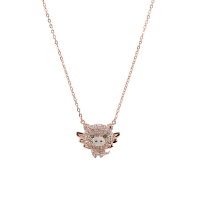 Whimsical Flying Pig Chain Pendant