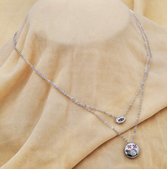 Mystical Guardian Layered Chain Pendant