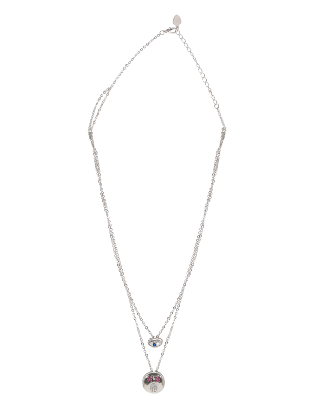 Mystical Guardian Layered Chain Pendant